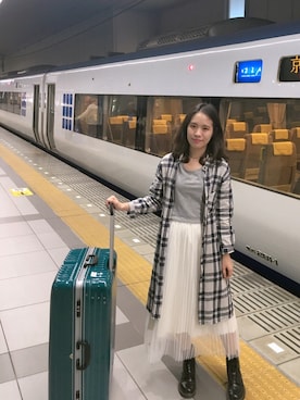 「travel」｜「アイテム（ブーツ）」を使った、蓁蓁さん（レディース・160cm）の秋コーディネート