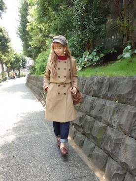 「F i.n.t（フィント）のアイテム（キャスケット）」を使った、finttaiwanさん（レディース・150cm）の秋コーディネート