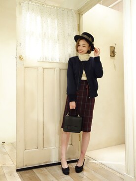 「ウエストイン」｜「アイテム（ブルゾン）」を使った、finttaiwanさん（レディース・157cm）の秋コーディネート