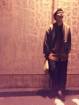「TALKING ABOUT THE ABSTRACTION（トーキング　アバウト　ジ　アブストラクション）のアイテム（バッグ）」を使った、COPE(コペ)さん（メンズ・175cm）の秋コーディネート