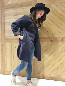 「JOURNAL STANDARD relume（ジャーナルスタンダード　レリューム）のアイテム（ムートンコート）」を使った、JOURNAL STANDARD relume町田店スタッフさん（レディース・160cm）の秋コーディネート
