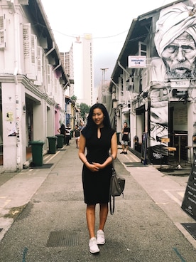 「business casual」｜「アイテム（ワンピース/ドレス）」を使った、Chantal Wongさん（レディース・168cm）の夏コーディネート
