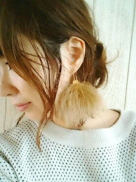 「URBAN RESEARCH（アーバンリサーチ）のアイテム（ピアス（両耳用））」を使った、eri yagiさん（レディース・155cm）の秋コーディネート