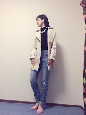 「自撮り」｜karahara sariaさん（レディース・168cm・10代）の春コーディネート