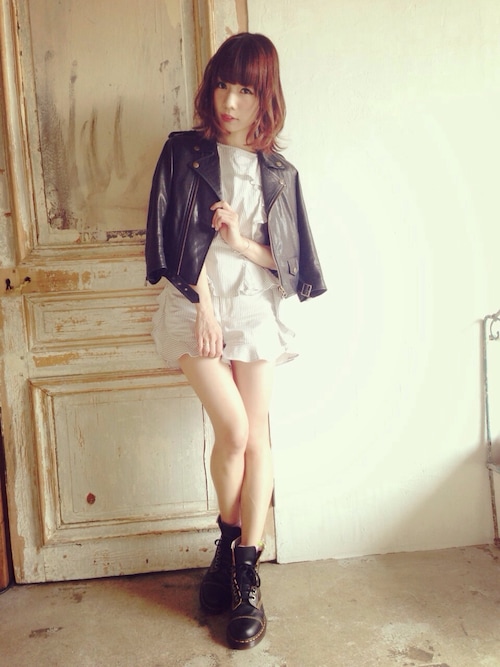 山内あいな Silent Siren ライダースジャケットを使ったコーディネート Wear
