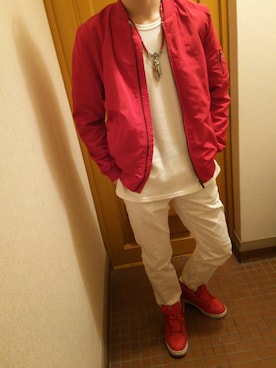 「TOMMY（トミー）のアイテム（ブーツ）」を使った、Y.U.K.I.Y.A.さん（メンズ・181cm）の春コーディネート