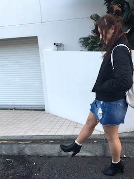 「エムエーワン」｜「アイテム（ブルゾン）」を使った、ぽっぷこーん。さん（レディース・161cm）の冬コーディネート