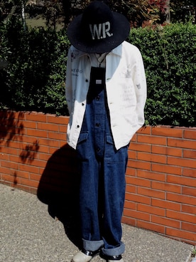 「グラッドハンド」｜「アイテム（サロペット/オーバーオール）」を使った、あおいさん（メンズ・174cm）の秋コーディネート