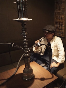 「シーシャ(水タバコ)のアイテム（その他、シルバー系）」を使った、あおいさん（メンズ）の秋コーディネート