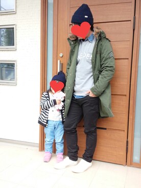 「誕生日」｜「アイテム（モッズコート）」を使った、HIROさん（メンズ・166cm）の冬コーディネート