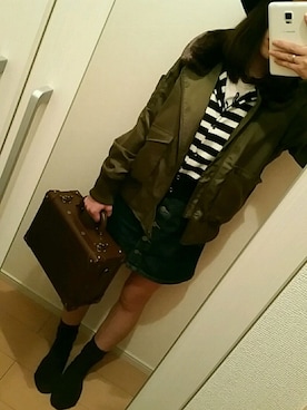 「F i.n.t（フィント）のアイテム（ブルゾン）」を使った、Yukiko.Aさん（レディース・149cm）の冬コーディネート