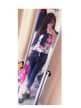 「one way（ワンウェイ）のアイテム（Tシャツ/カットソー、その他）」を使った、さあやさん（レディース・156cm）の秋コーディネート