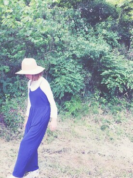 「mystic（ミスティック）のアイテム（つなぎ/オールインワン）」を使った、Nai.85さん（レディース・158cm）の夏コーディネート