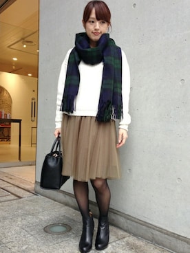 「Banner Barrett（バナーバレット）のアイテム（ブーツ）」を使った、arisaさん（レディース・152cm）の秋コーディネート