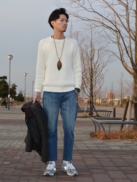 「BEAMS PLUS（ビームスプラス）のアイテム（アクセサリー）」を使った、tonoさん（メンズ・185cm）の冬コーディネート