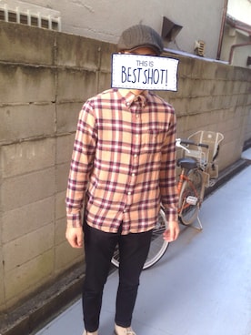 「WOmB（ウーム）のアイテム（パンツ）」を使った、HarukAさん（メンズ・168cm）の秋コーディネート