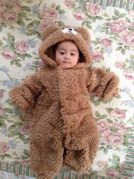 「Disney（ディズニー）のアイテム（オールインワン・サロペット）」を使った、S'famさん（キッズ・80cm）の夏コーディネート