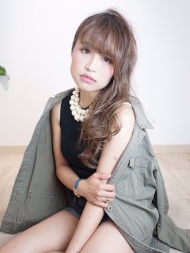 「EGOIST（エゴイスト）のアイテム（ミリタリージャケット）」を使った、SATOE♡さん（レディース・154cm）の夏コーディネート