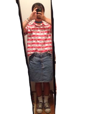 「Guess（ゲス）のアイテム（スカート）」を使った、RKKさん（レディース・162cm）の夏コーディネート