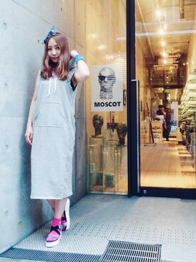 「NIKE(ナイキ)のアイテム(バングル/リストバンド)」を使った、Chappyさん(レディース・157cm)の夏コーディネート