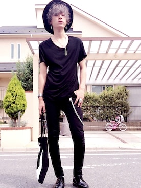 「JOHN LAWRENCE SULLIVAN accessory（ジョンローレンスサリバンアクセサリー）のアイテム」を使った、はたCさん（メンズ・177cm）の春コーディネート