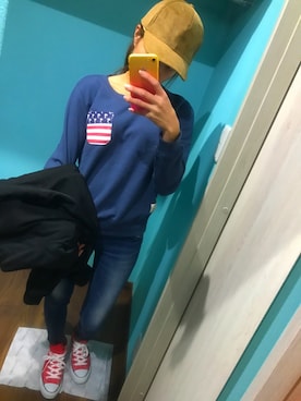 「アイテム（MA-1）」を使った、かなみっくすさん（レディース・155cm・20代）の秋コーディネート