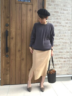 「ファーバケツバッグ」｜Riiisaさん（レディース・158cm）の秋コーディネート