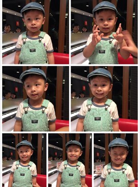 「OSHKOSH（オシュコシュ）のアイテム（カーゴパンツ）」を使った、Duduさん（キッズ・100cm）の夏コーディネート