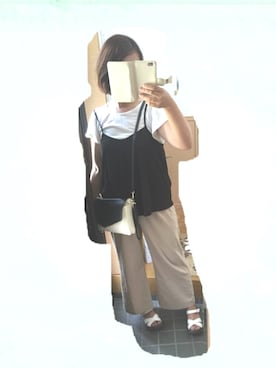 「CANOEのアイテム」を使った、E☺︎Hさん（レディース・158cm）の夏コーディネート