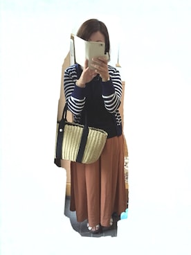 「CANOEのアイテム」を使った、E☺︎Hさん（レディース・158cm）の夏コーディネート