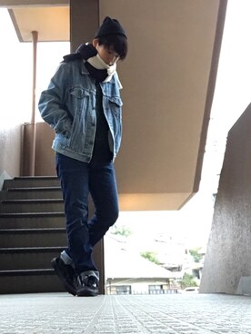 「MONKI（モンキ）のアイテム（帽子）」を使った、KARIN☜16さん（メンズ・165cm）の秋コーディネート