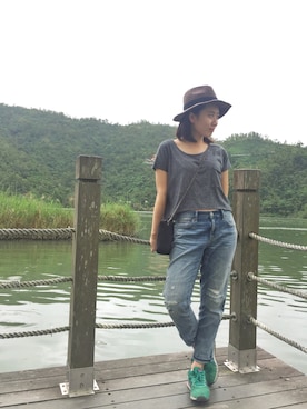 「familytrip」｜Jenny Liuさん（レディース・162cm）の秋コーディネート