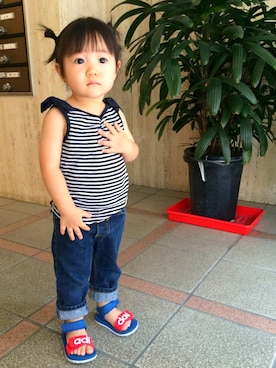 「Little deicy（リトルデイシー）のアイテム」を使った、せい♡すいさん（キッズ・80cm）の春コーディネート