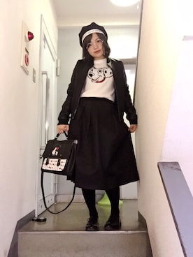 「101匹わんちゃん」｜「アイテム（帽子）」を使った、takanonさん（レディース・162cm）の秋コーディネート