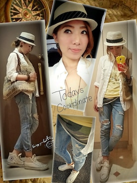 「WILL（ウィル）のアイテム（バッグ）」を使った、インスタ→bz178koshu47さん（レディース・159cm）の夏コーディネート