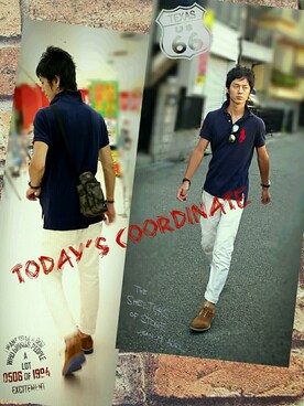 「NIKE(ナイキ)のアイテム(ショルダーバッグ)」を使った、インスタ→bz178koshu47さん(メンズ・170cm)の夏コーディネート