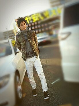 「アイテム（ピアス（片耳用））」を使った、インスタ→bz178koshu47さん（メンズ・170cm・30代）の冬コーディネート