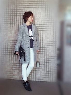 「adidas originals」｜「アイテム（ブーティ）」を使った、インスタ→bz178koshu47さん（レディース・159cm）の春コーディネート