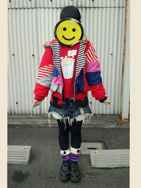 「グラグラ」｜「アイテム（ブルゾン）」を使った、@mojiko569⇦変えましたさん（レディース・150cm）の冬コーディネート