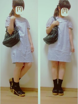 「Marc by Marc Jacobs（マークバイマークジェイコブス）のアイテム（ワンピース）」を使った、MＩNAさん（レディース・150cm）の夏コーディネート
