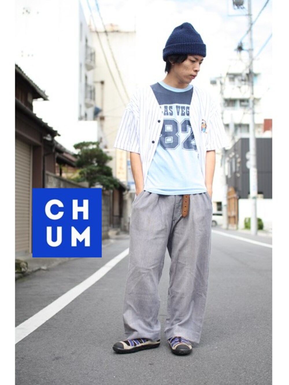 chum-kenさんの「古着　ナンバリング　フットボールTシャツ」を使ったコーディネート