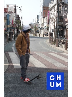 「ワークパンツ」｜chum-kenさん（メンズ・172cm）の春コーディネート