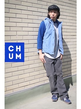 「アイテム（ポロシャツ）」を使った、chum-kenさん（メンズ・172cm）の秋コーディネート