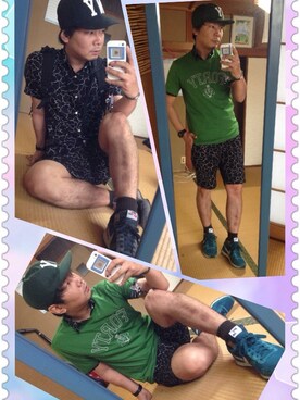 「TAKEO KIKUCHI（タケオキクチ）のアイテム（アクセサリー）」を使った、Ayato Kaminaさん（メンズ・171cm）の夏コーディネート