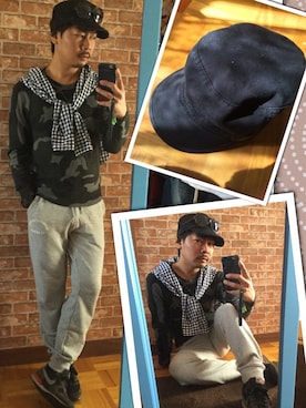 「ギンガムチェックシャツ」｜Ayato Kaminaさん（メンズ・171cm・30代）の冬コーディネート