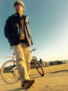 Ayato Kaminaさん（メンズ・171cm）の冬コーディネート