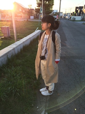 「カメラ女子」｜「アイテム（その他アウター）」を使った、ちぇぶさん（レディース・151cm）の夏コーディネート