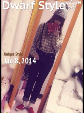 「NOMINE（ノミネ）のアイテム（その他アウター）」を使った、annnnriさん（レディース・161cm）の冬コーディネート