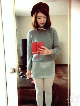 「アイテム（ピーコート）」を使った、annnnriさん（レディース・162cm・10代）の冬コーディネート