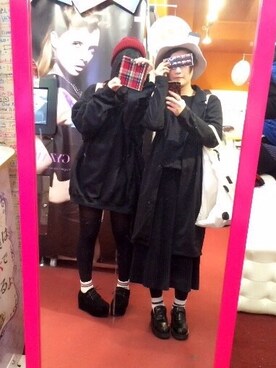 「厚底」｜愛香さん（レディース・157cm）の冬コーディネート